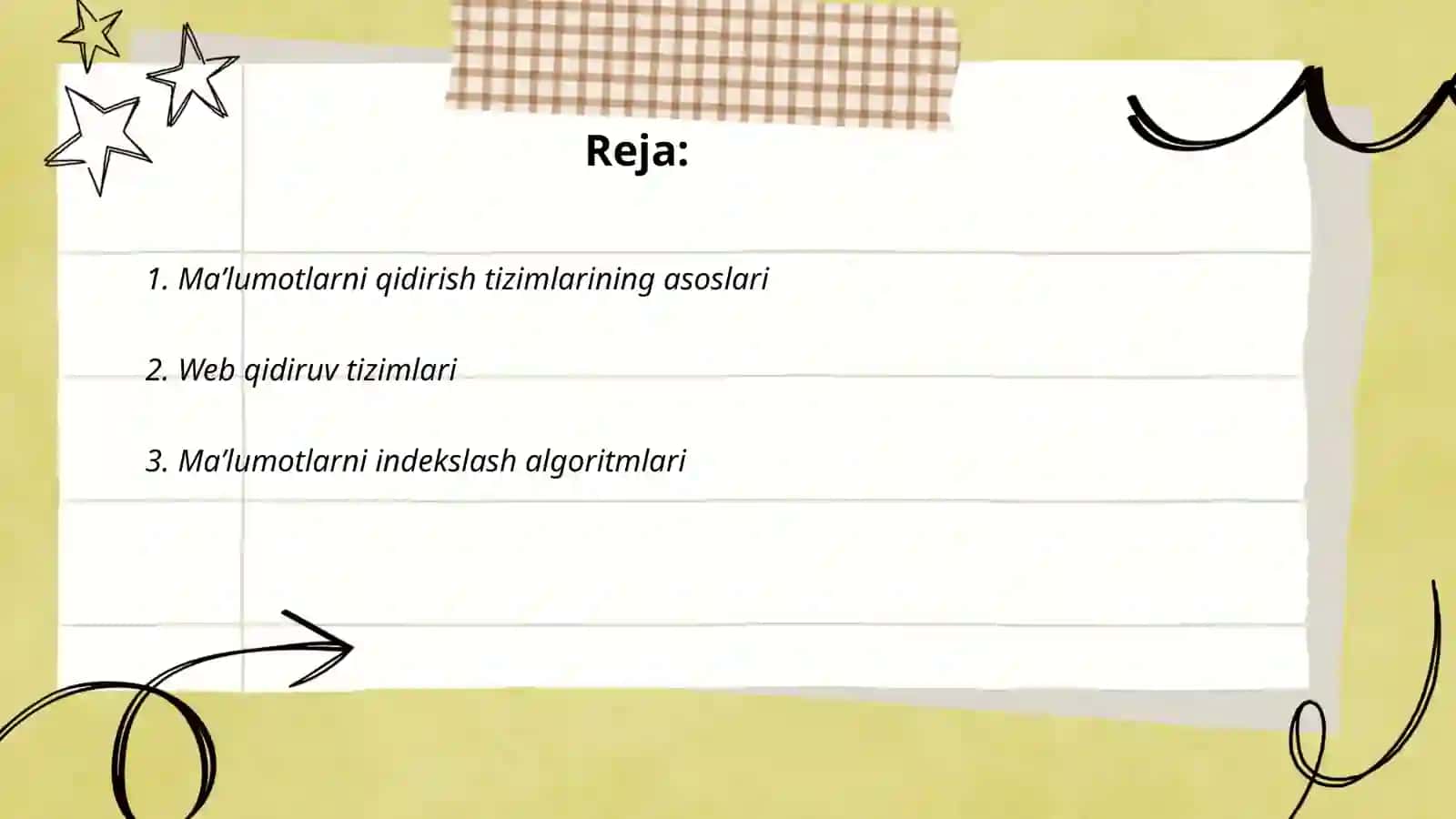 Ma'lumotlarni qidirish tizimi. Kompyuter lingvistikasi 2