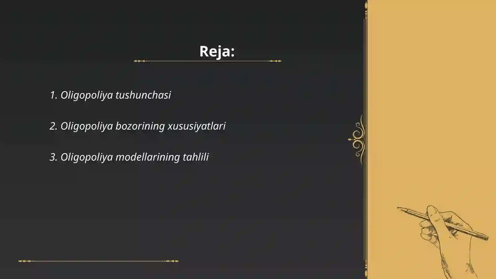 Oligopoliya va manopolistik raqobat 2