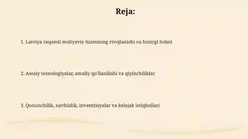Latviya: Raqamli moliya tizimi 2