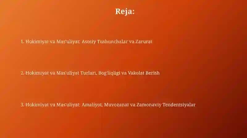 Hokimiyat va Mas'uliyat 2