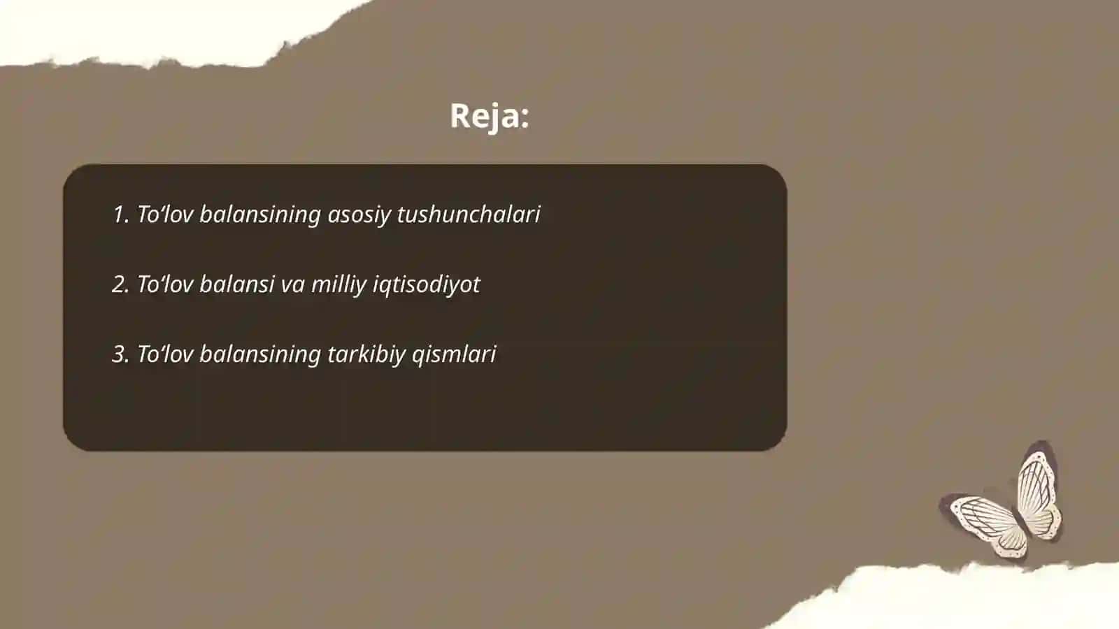 TOʻLOV BALANSINING MOHIYATI VA TARKIBI 2