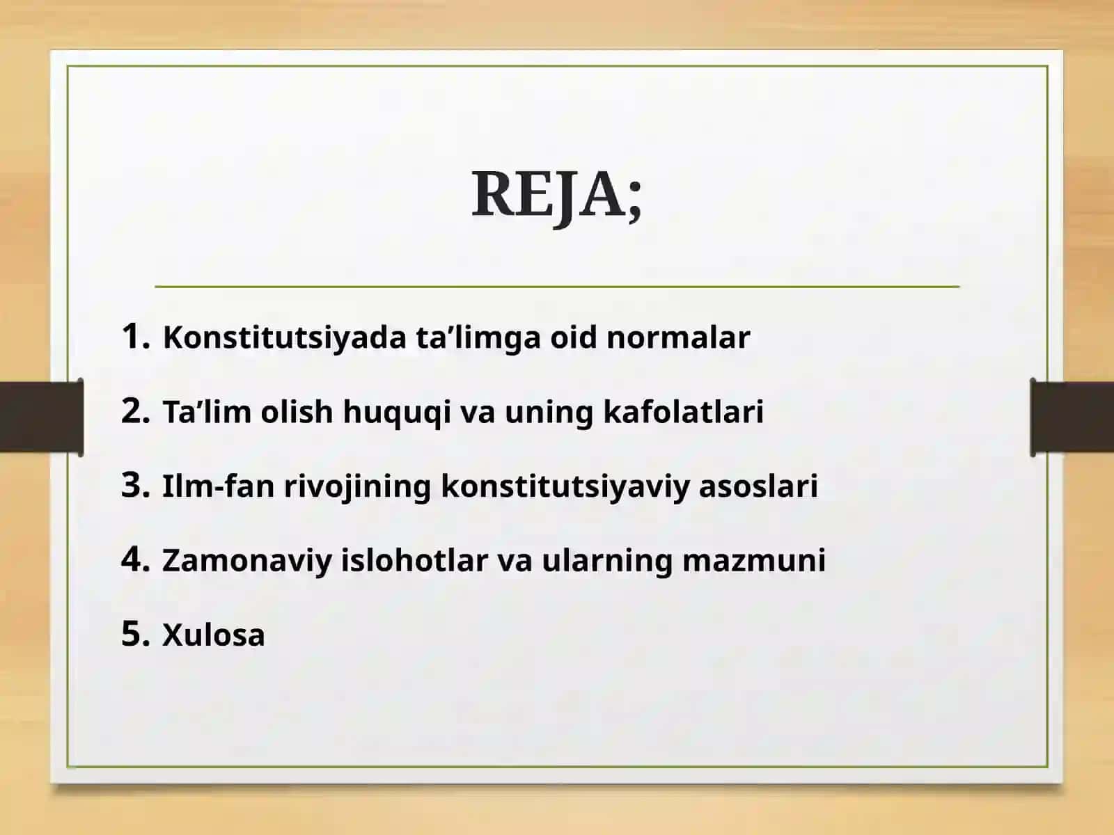 Konstitutsiyada ta'lim va ilm-fan sohasidagi islohotlar 2
