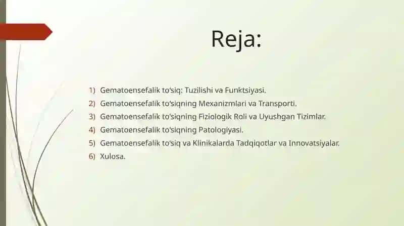 Gematoensefalik to’siq gistofiziologiyasi. 2