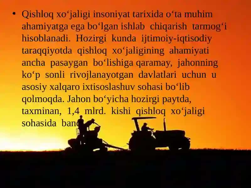 Qishloqxo‘jaligi geografiyasi 2