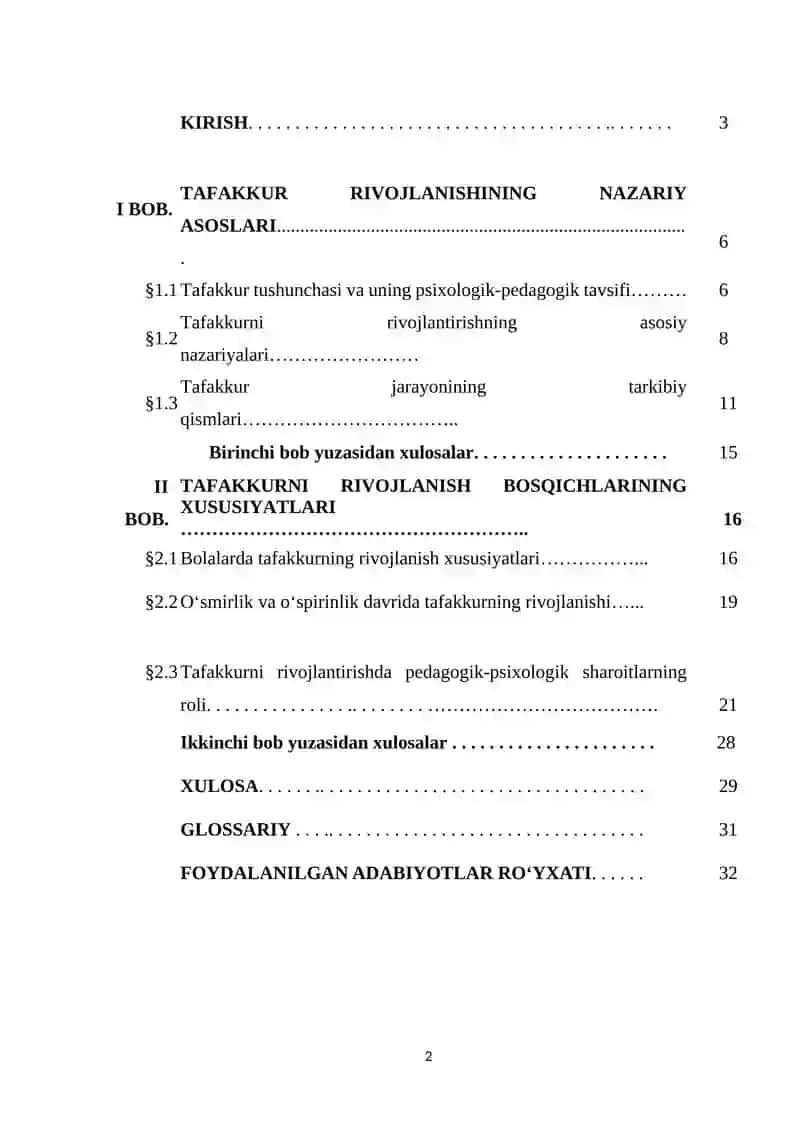 TAFAKKURNI RIVOJLANISH BOSQICHLARI 2