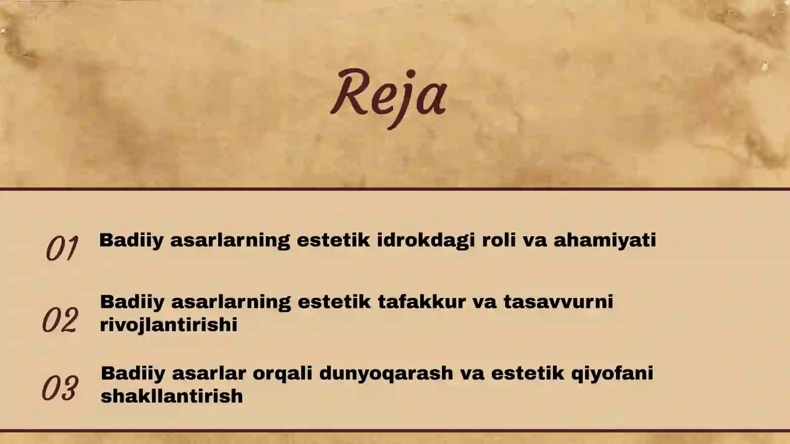 Badiiy asarlarning estetik idrok etishda ahamiyati 2