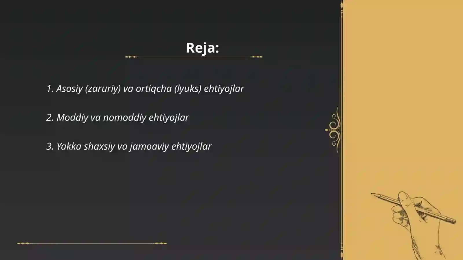 Iqsidodi e'htiyoj turlari 2