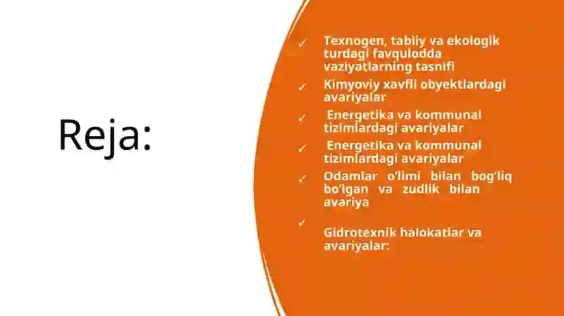 Таbiiy, texnogen, ekologik vа ijtimoiy tusdagi favqulotda vaziyatlarda hayot faoliyati xavfsizligi va fuqaro muhofazasi 2