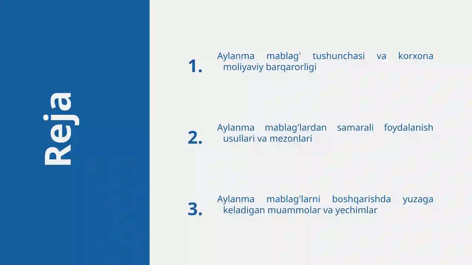 Moliyaviy tizimni mustahkamlash sharoitida korxona aylanma mablag'lari va ulardan samarali foydalanish tahlili 2