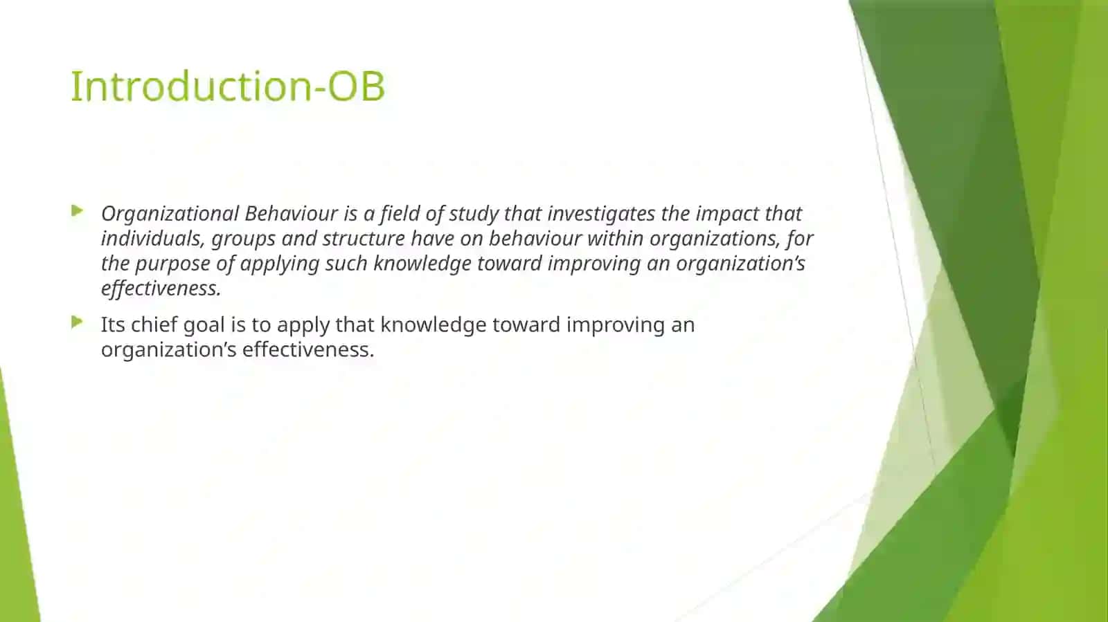 Organizational Behaviour— BBA-5th 2