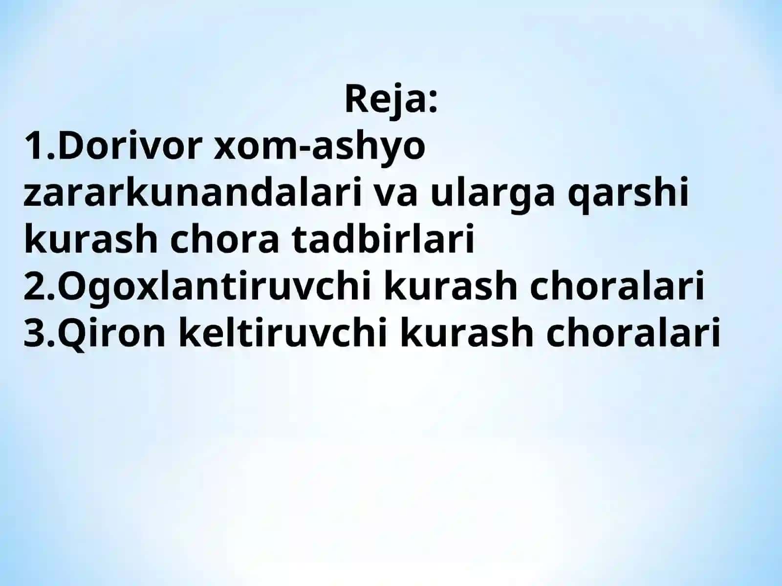 Dorivor xom-ashyo zararkunandalari va ularga qarshi kurash chora tadbirlari 2