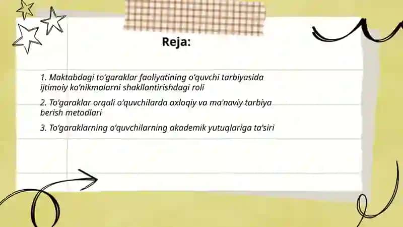 Maktabdagi to'garaklar faoliyatining oʻquvchi tarbiyasida ta‘siri 2