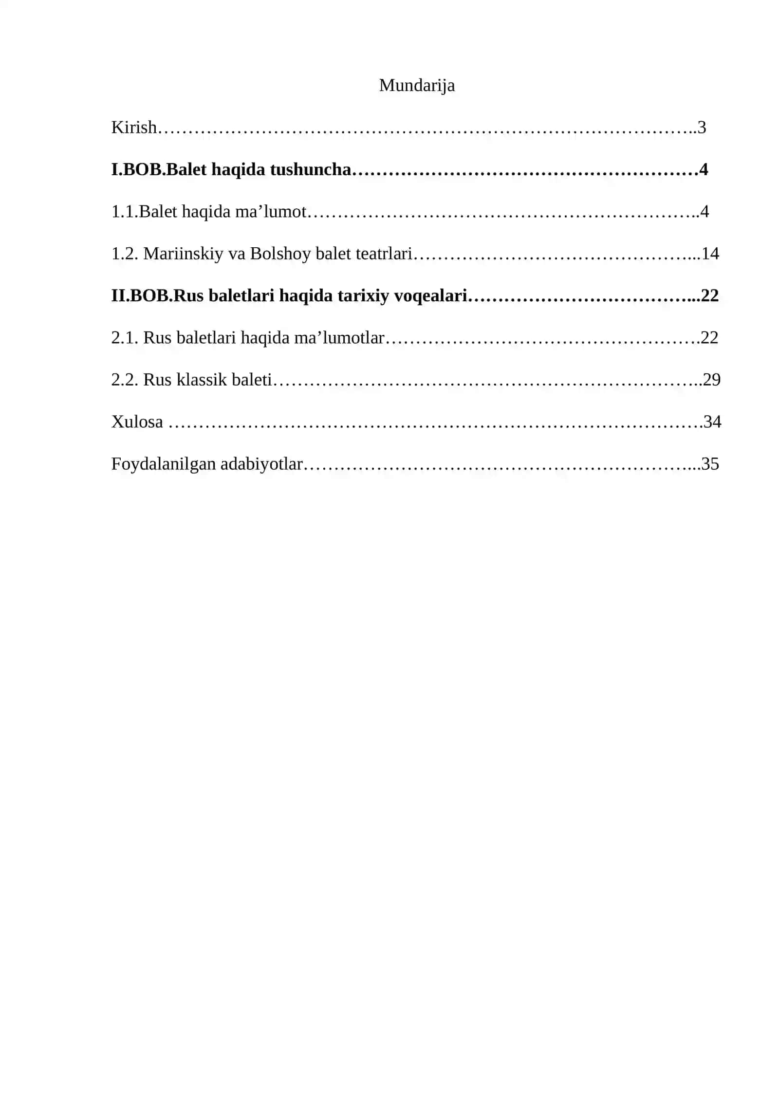 Balet haqida tushuncha 2