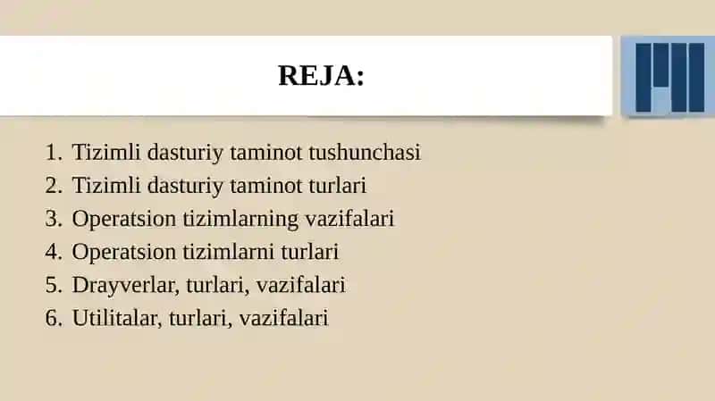 Tizimli dasturiy ta’minot tushunchasi 2