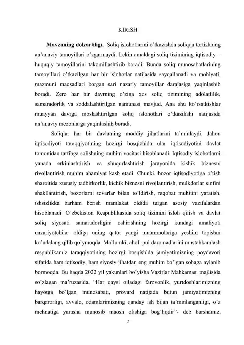 O’ZBEKISTONDA SOLIQ SIYOSATI 2