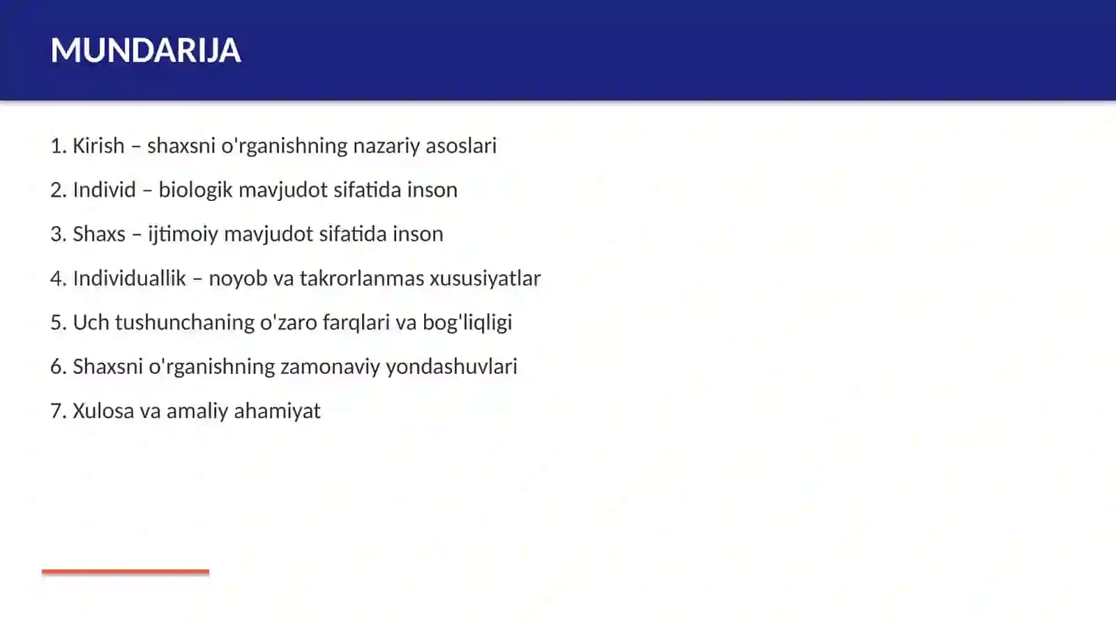 Shaxsni o'rganishga turlicha yondashuvlar: individ, shaxs, individuallik 2