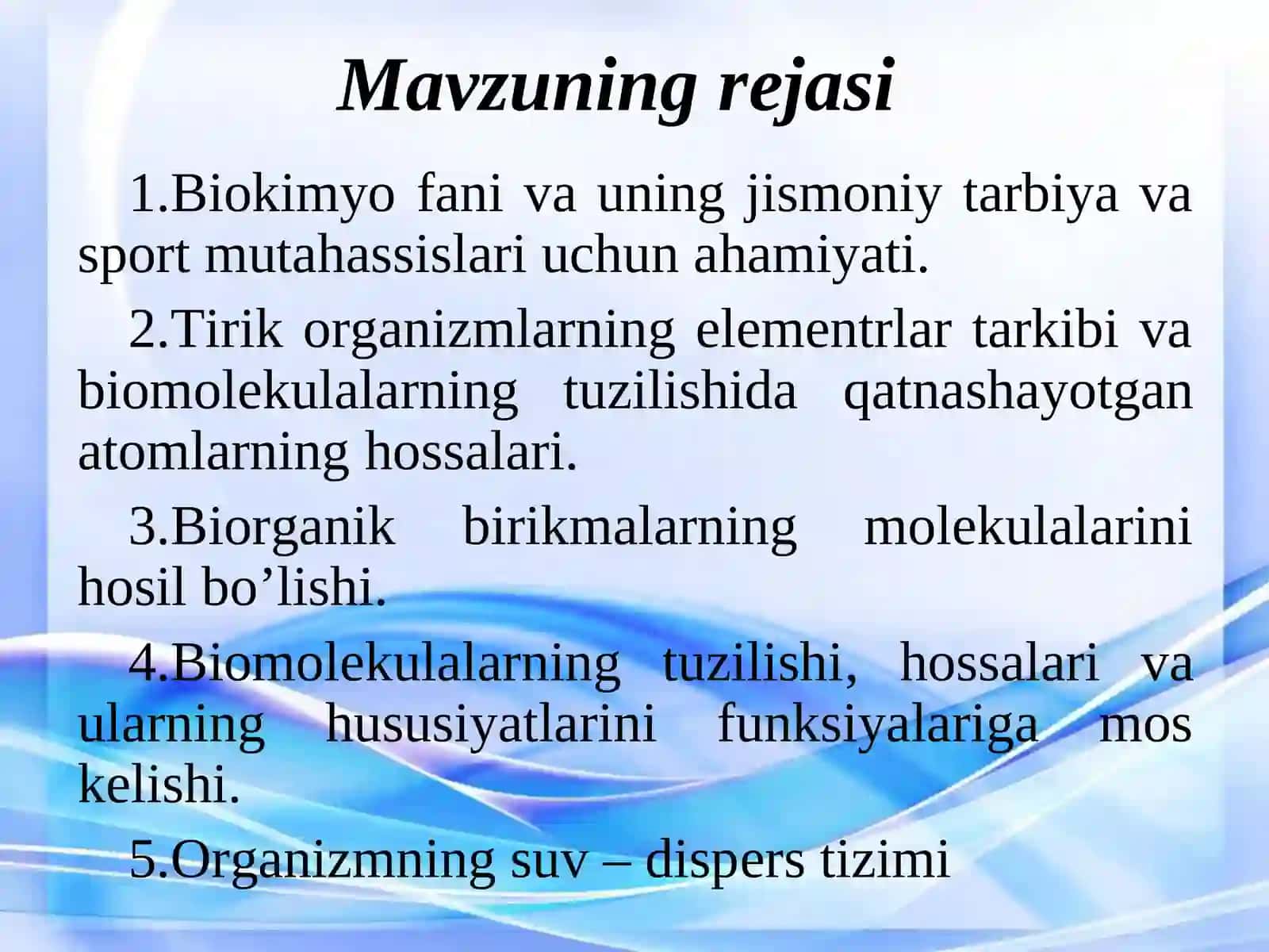 Sportchilar uchun bioximiya va sport bioximiyasi 2