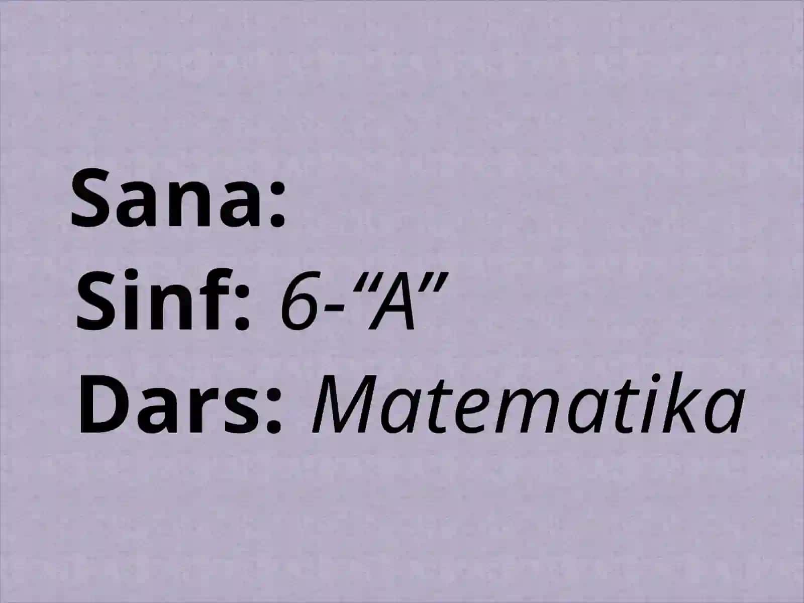 Kasrlarni umumiy maxrajga keltirish 2