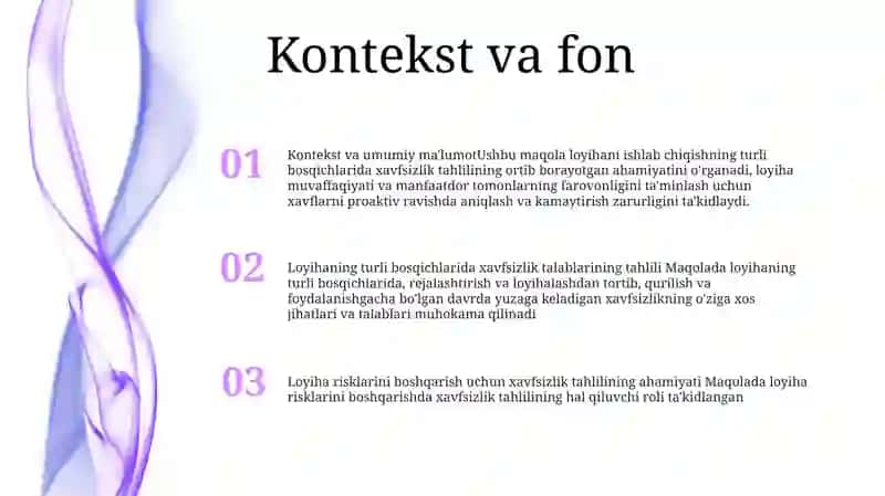 Xavfsizlik Shartlarini Tahlil Qilish 2