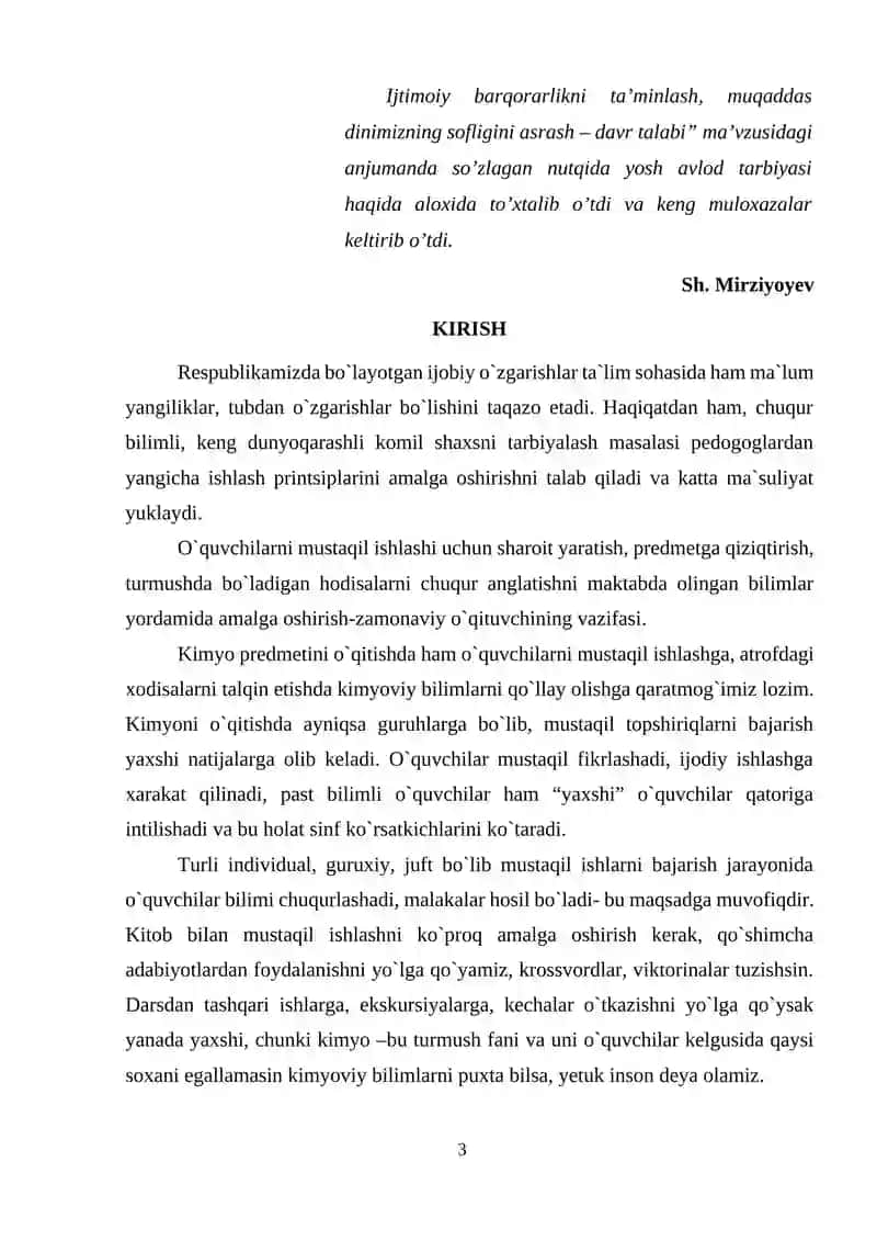 Kimyoviy masalalar yechishda qo‘llanadigan metodlar (noorganik kimyo) 2