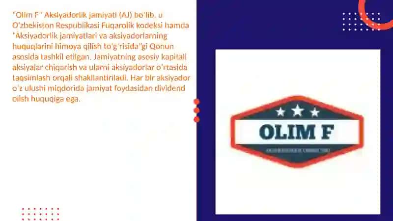 Olim F aksiyadorlik jamiyati 2