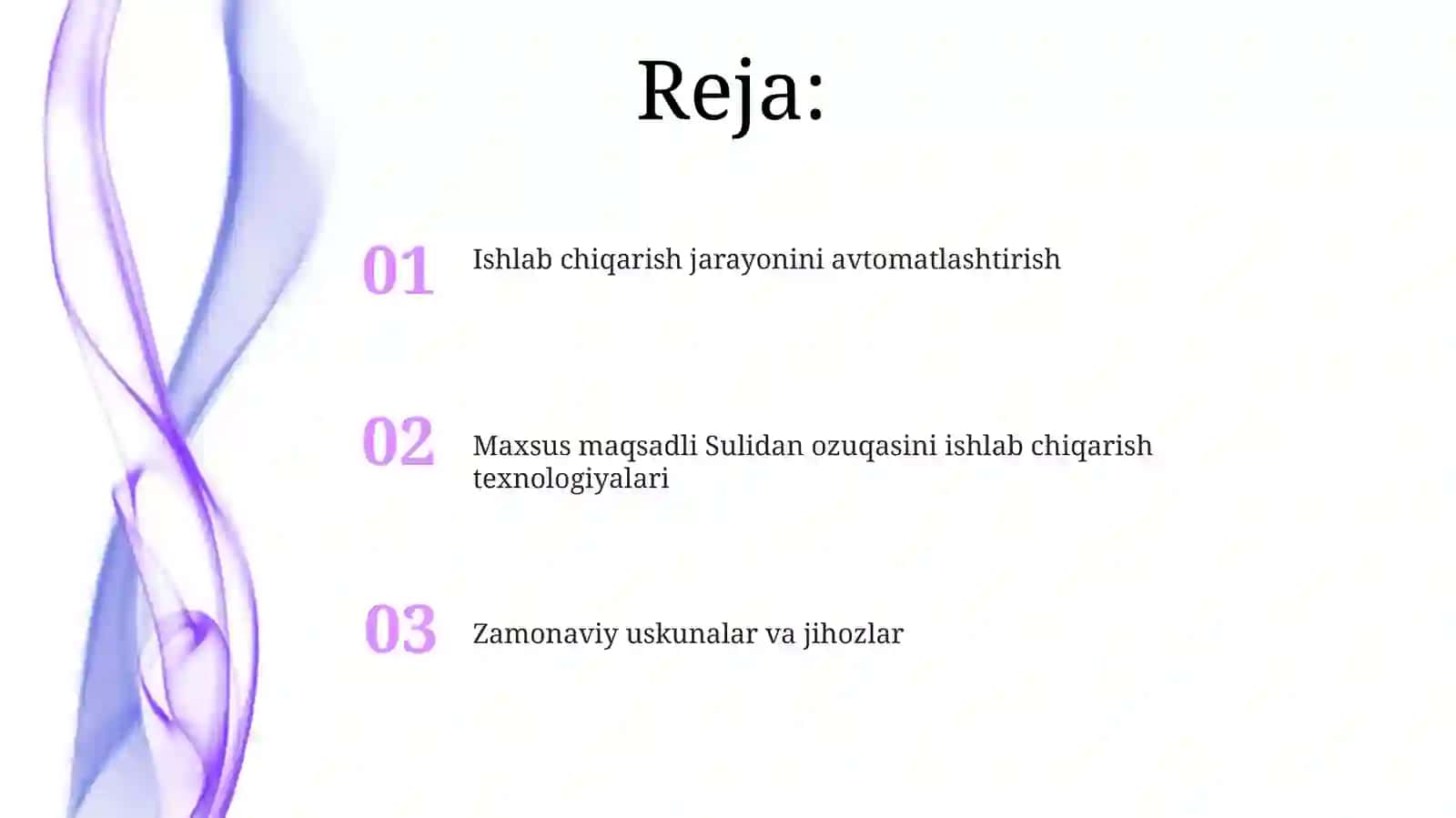 Maxsus maqsadli Sulidan yemi ishlab chiqarish texnologiyalari 2