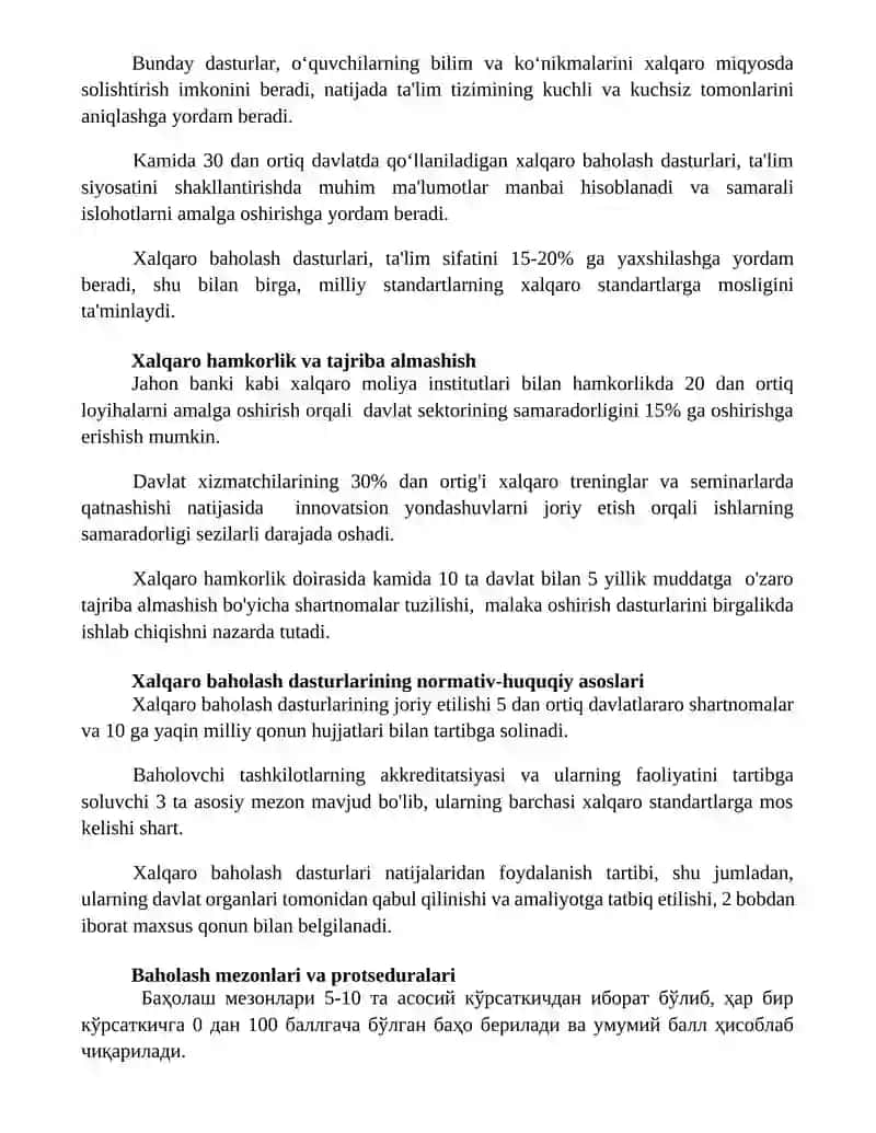 Xalqaro baholash dasturlari 2