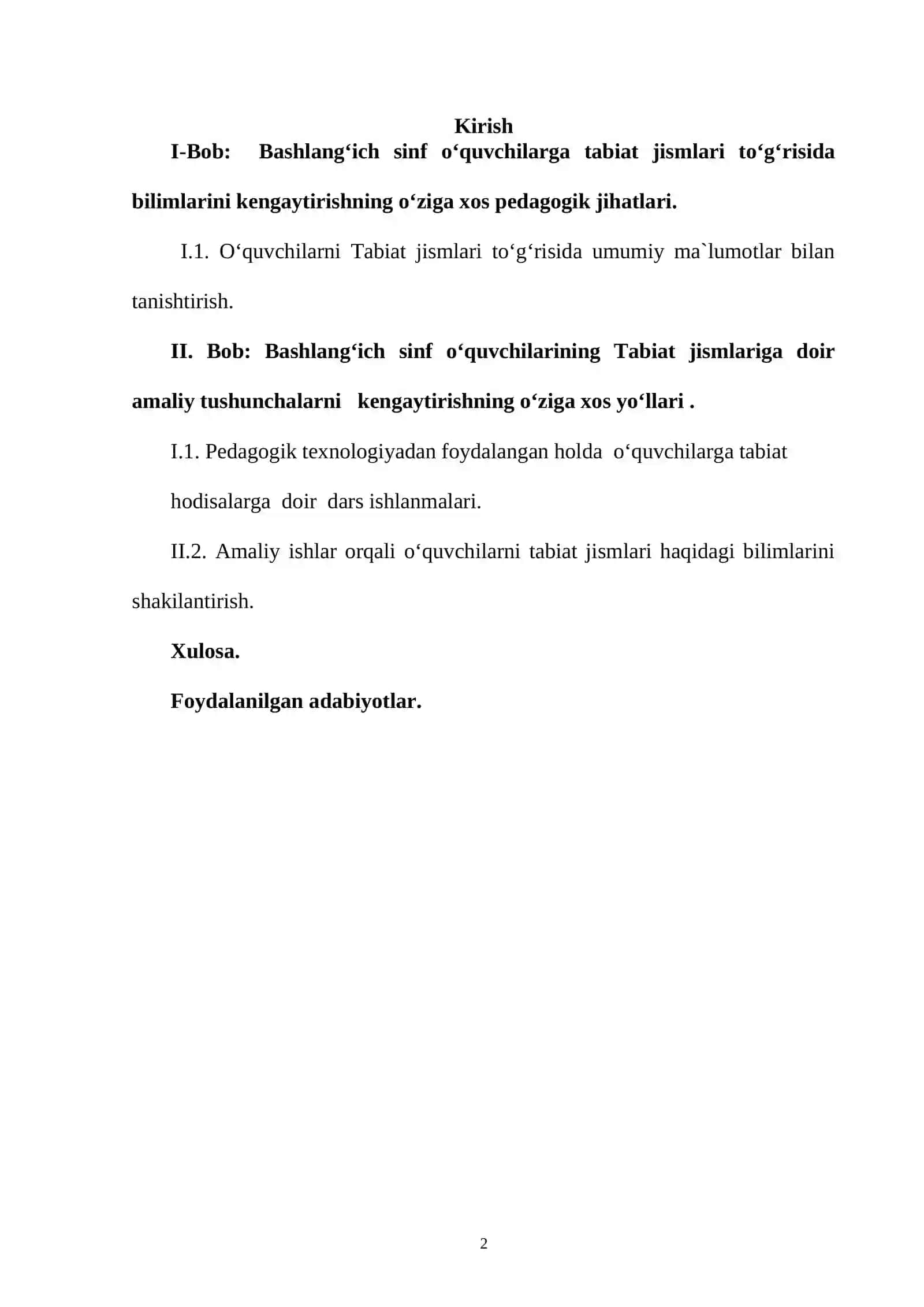 Boshlang‘ich o‘quvchilarining Tabiat jismlari haqidagi tushunchalarni kengaytirishning o‘ziga xos yo‘llari 2