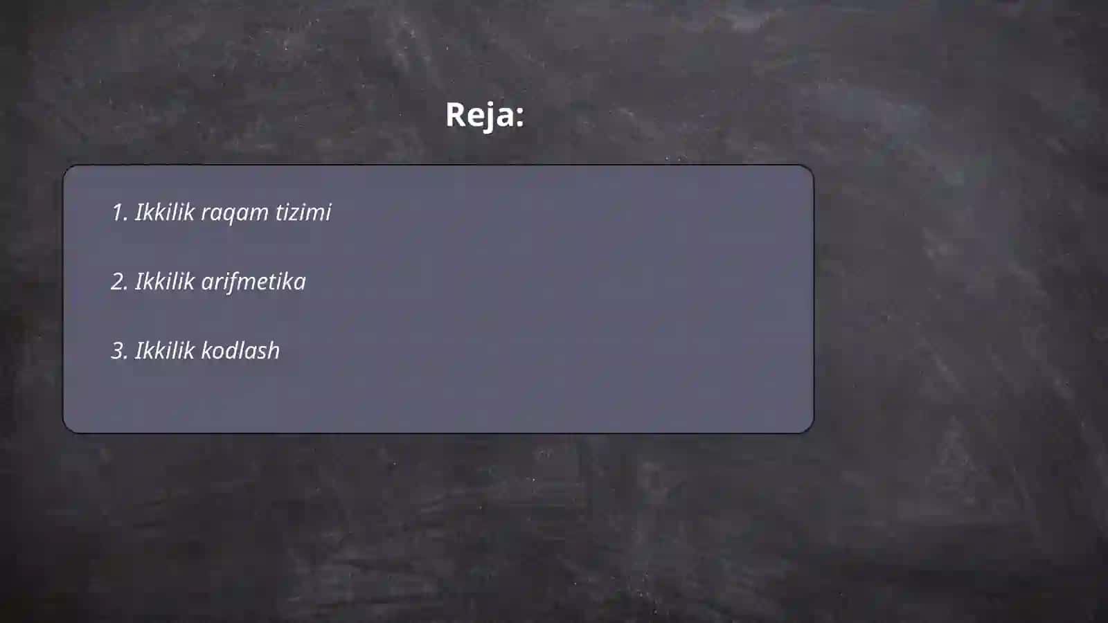 Ikkilik raqam tizimi 2