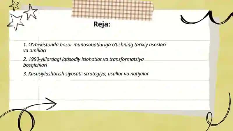 O‘zbekistonda bozor munosabatlarining shakllantirilishi va taraqqiyot bosqichlari 2