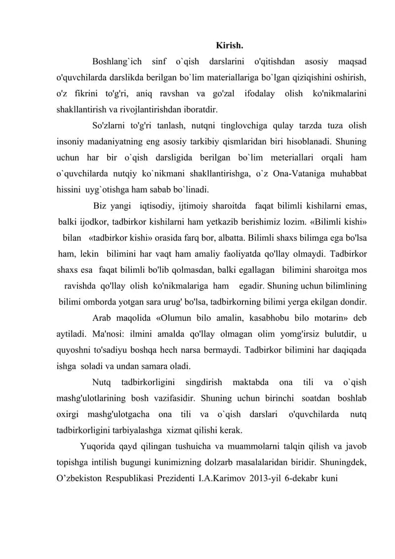 Sifat so'z turkumini o'rganish jarayonida o'quvchilar nutqini o'stirish 2