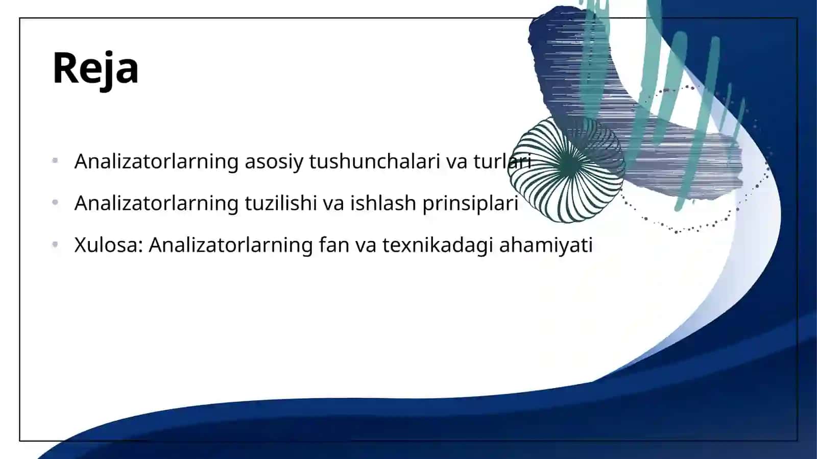 Analizatorlar tuzulishi va ularning funksiyalari 2