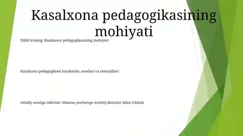 Kasalxona Pedagogikasi Mohiyati va Asosiy Qoidalari 2