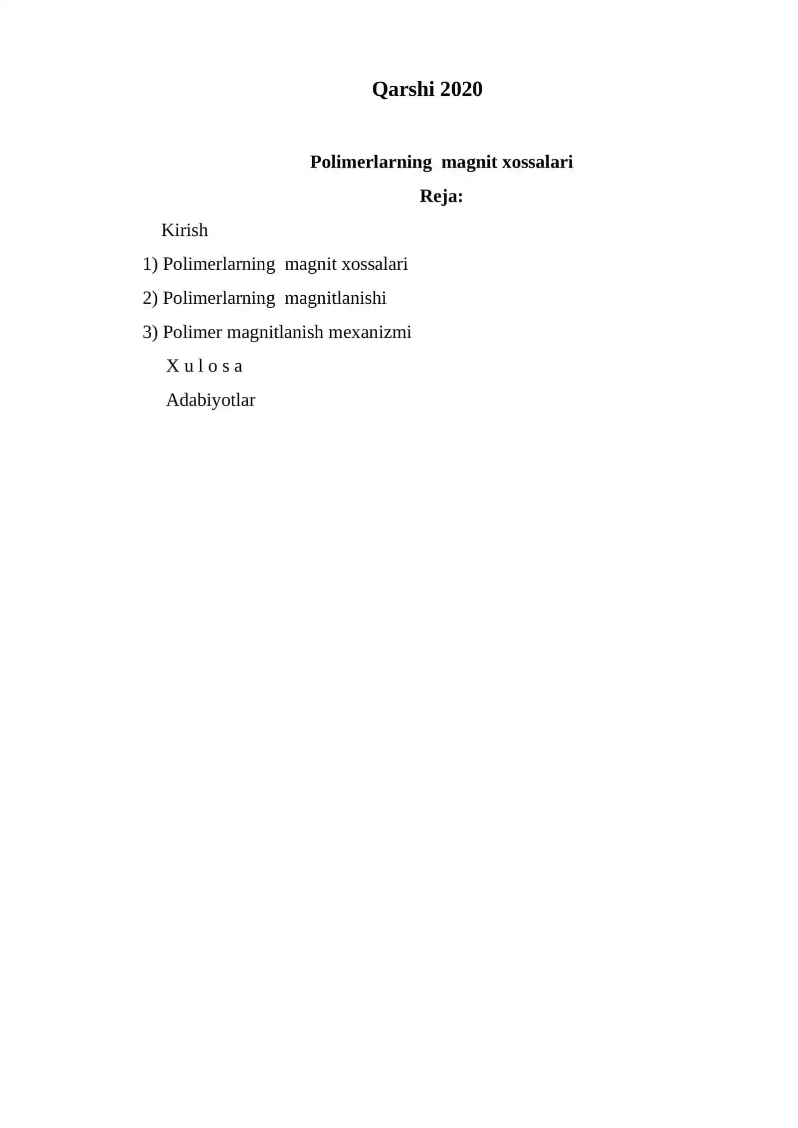 Polimerlarning magnit xossalari 2