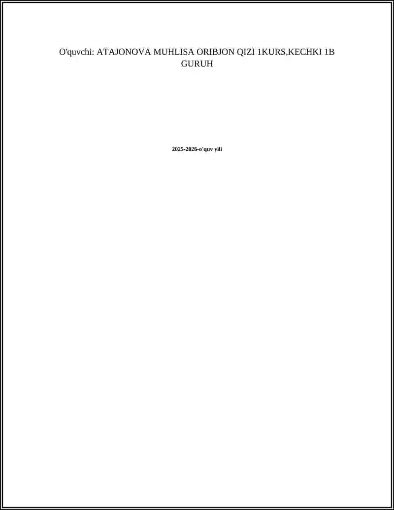 TAQDIMOT, MUSTAQIL ISH YOKI REFERAT TAYORLASH 2