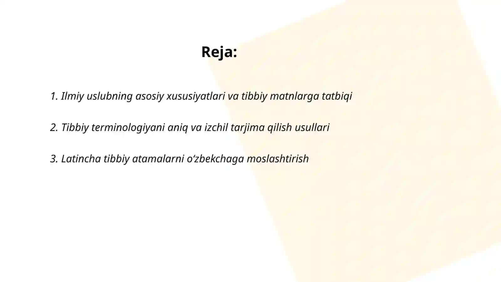 Ilmiy uslub.Tibbiy matn tarjimasi 2