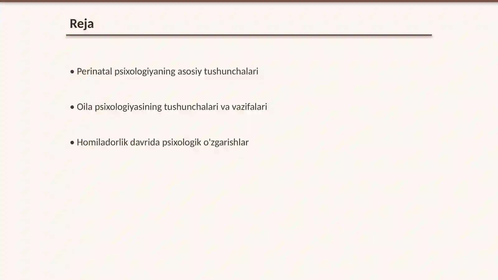 Perinatal psixologiya. Oila psixologoyasi fani 2