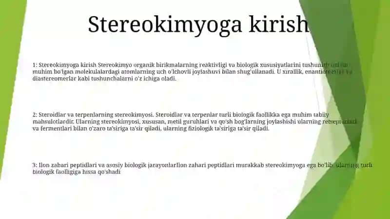 Steroidlar Va Terpenlarning Stereokimyosi Hamda Ular Ishtirokidagi Muhim Biologik Jarayonlar 2