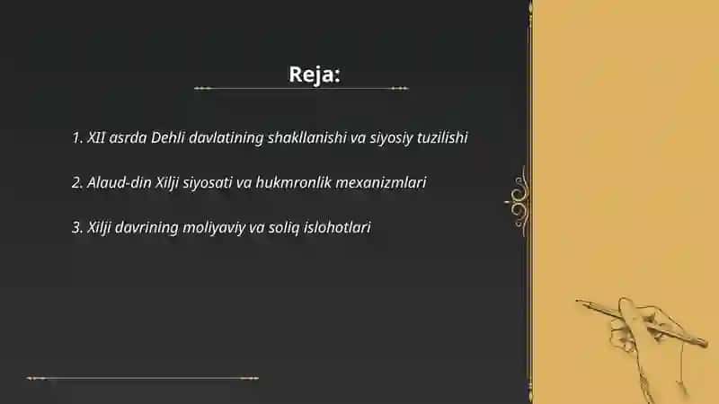 XII asrda Dehli davlatining shakllanishi va siyosiy tuzilishi 2
