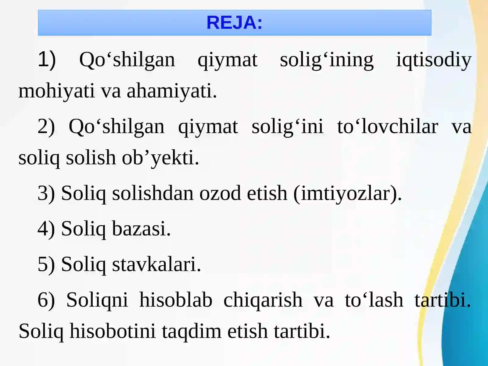 QO‘SHILGAN QIYMAT SOLIG‘I 2