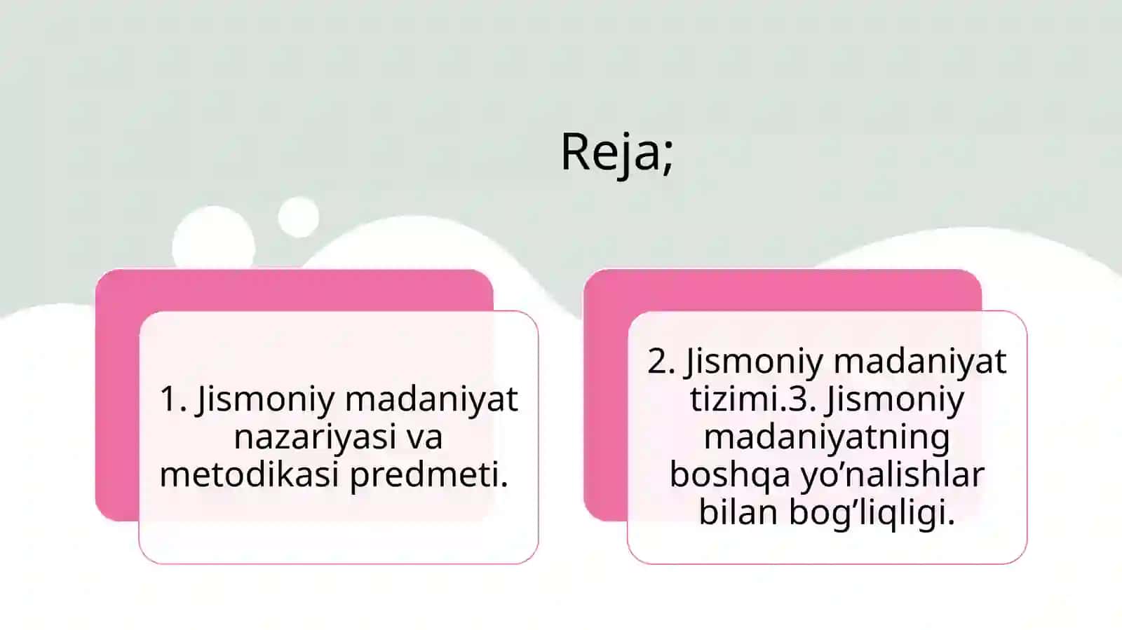 Fan: Jismoniy madaniyat nazariyasi va metodikasi 2