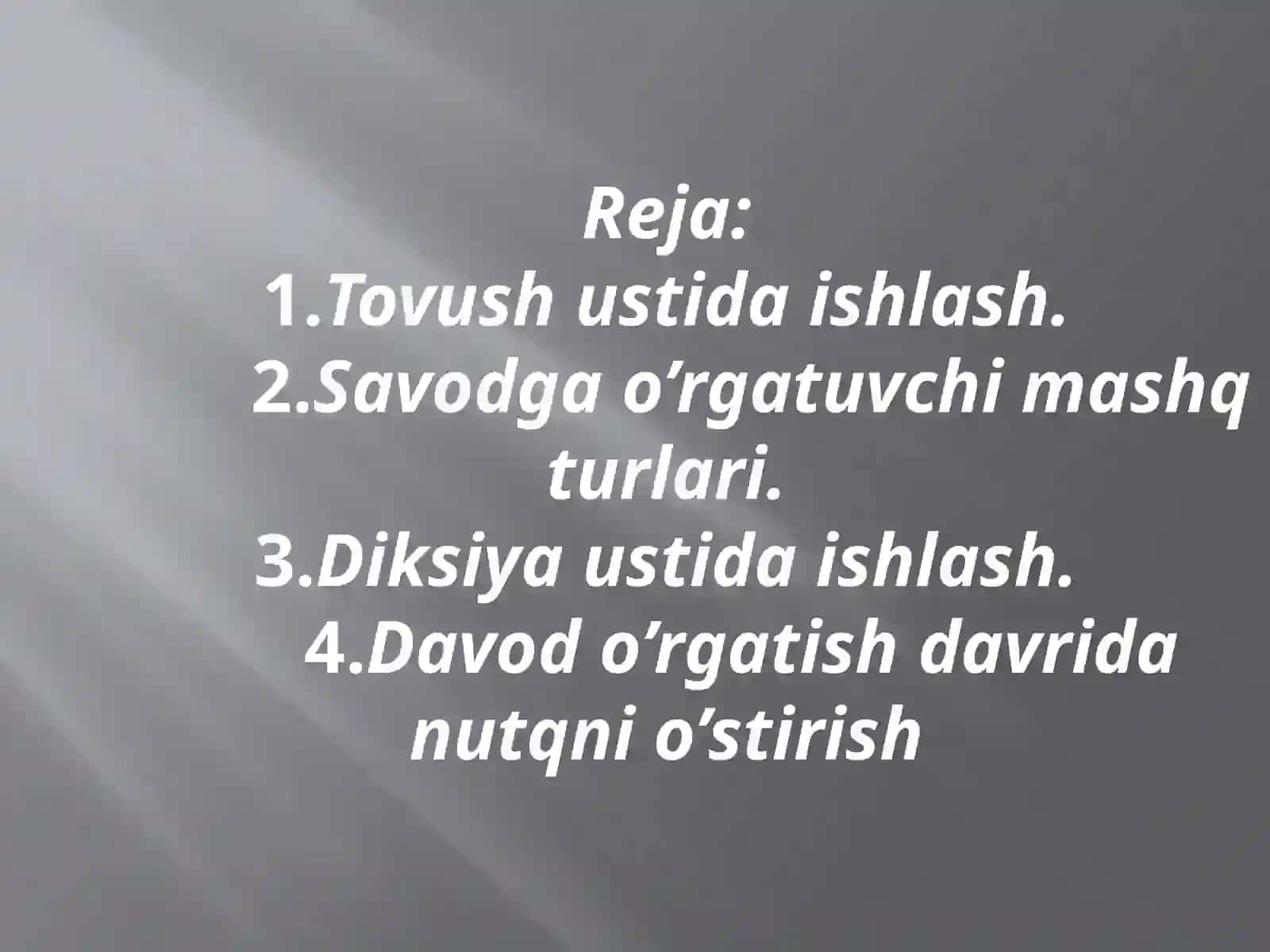 Savod o’rgatish davrida yozuvga o’rgatish. Savod o’rgatishda nutq o’stirish 2