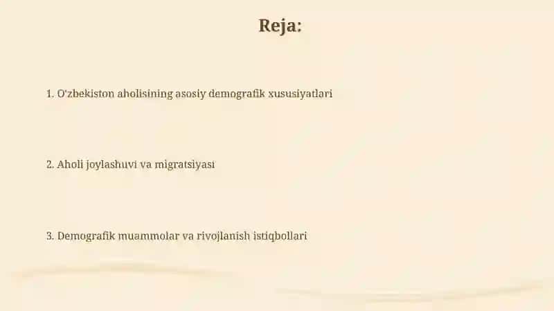 Oʻzbekiston aholi geografiyasi 2