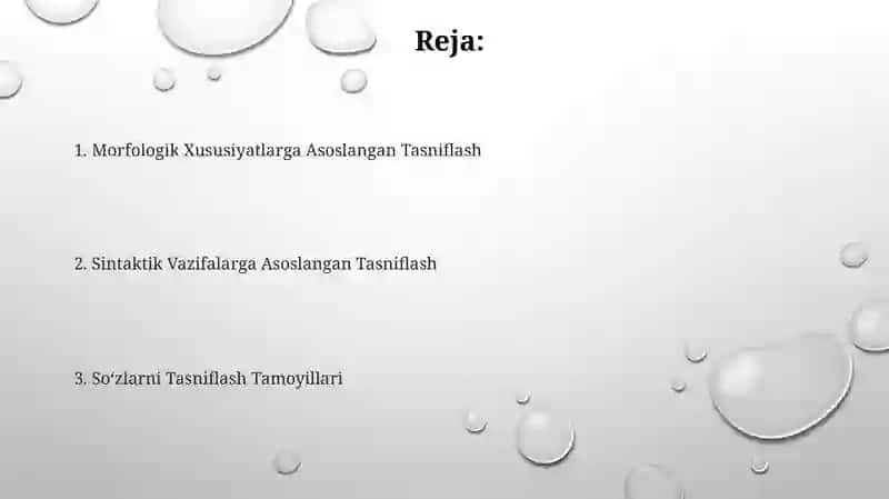 Soʻzlarni turkumlarga ajratish tamoyillari 2
