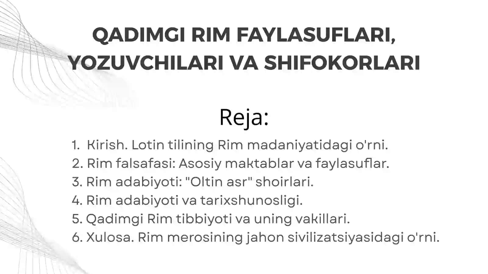 QADIMGI RIM FAYLASUFLARI, YOZUVCHILARI VA SHIFOKORLARI 2