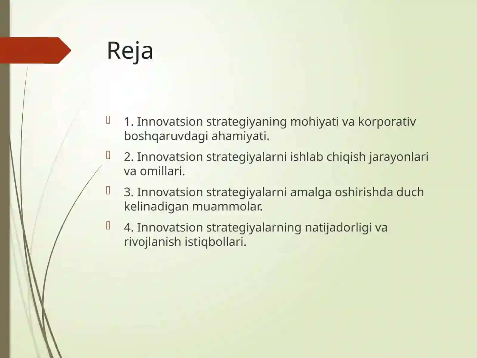 Menejment va Korporatsiyalar Innovatsion Strategiyalari 2