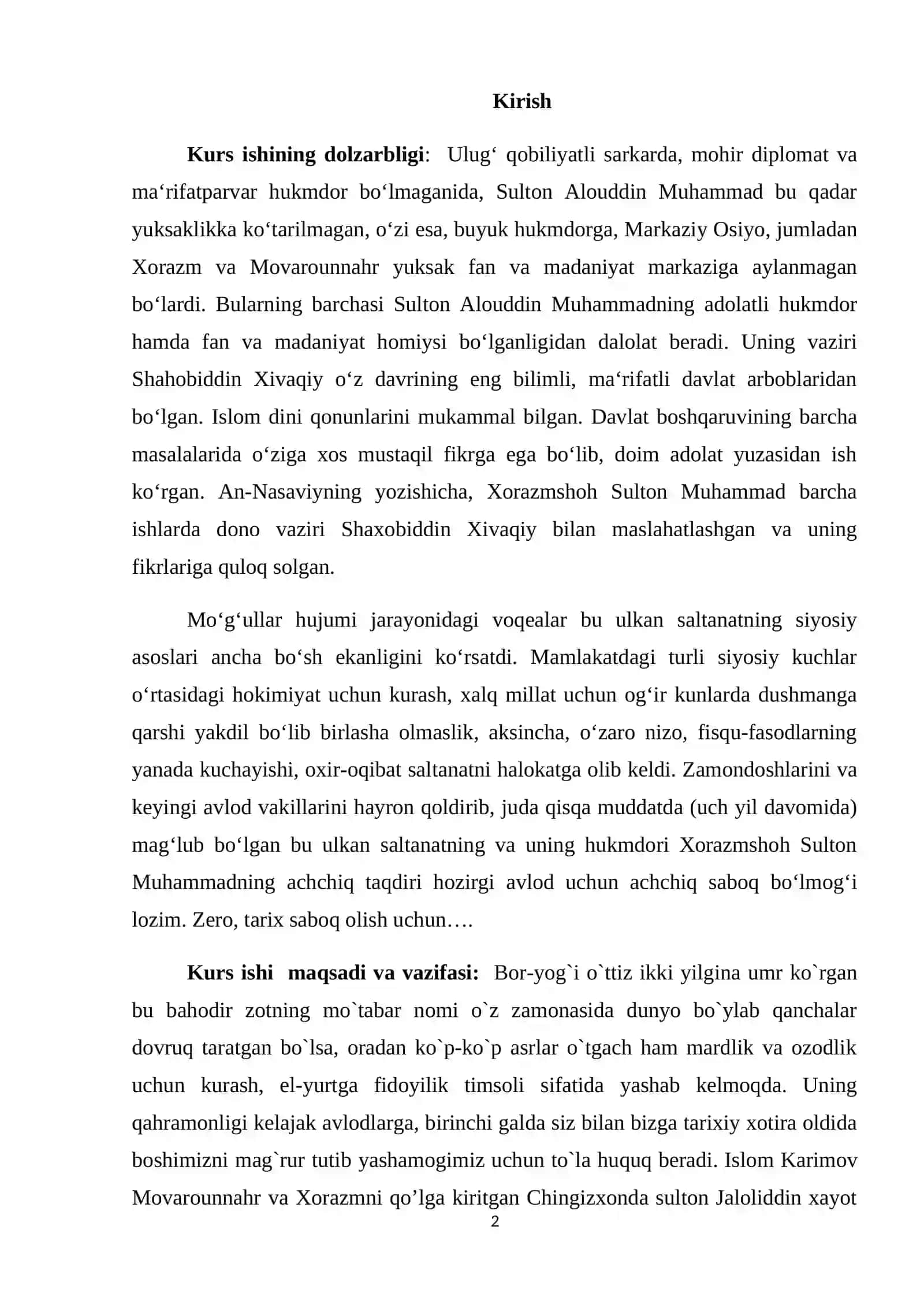 AN NASAVIYNING “SIYRAT US-SULTON JALOLIDDIN MENKUBURNI” ASARI TARIXIY MANBA SIFATIDA 2