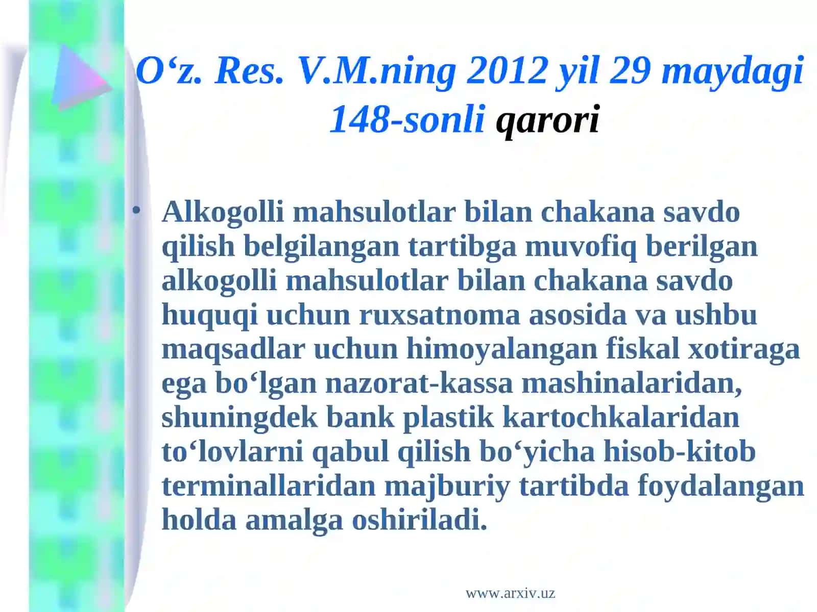 Alkogol va tamaki mahsulotlari bilan chakana savdo qilish qoidalari 2