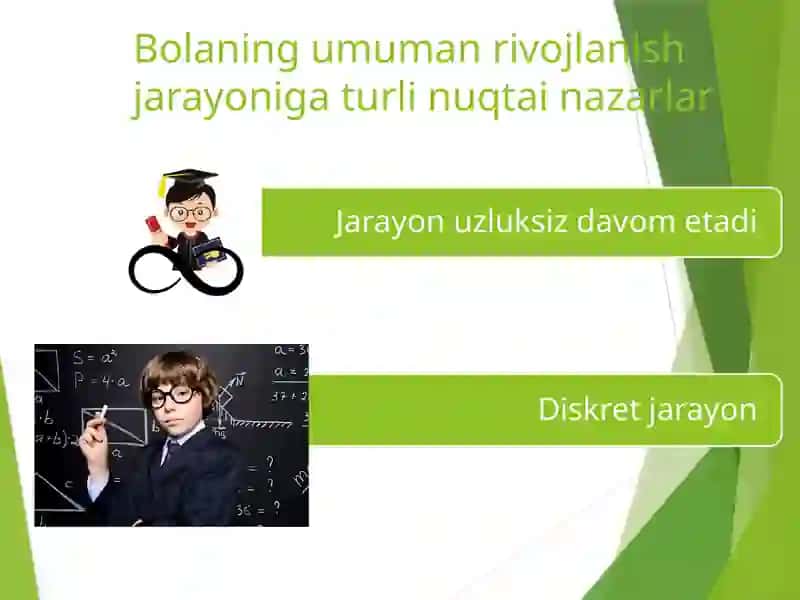 Shaxs rivojlanishining yoshga bog'liq xususiyatlari 2