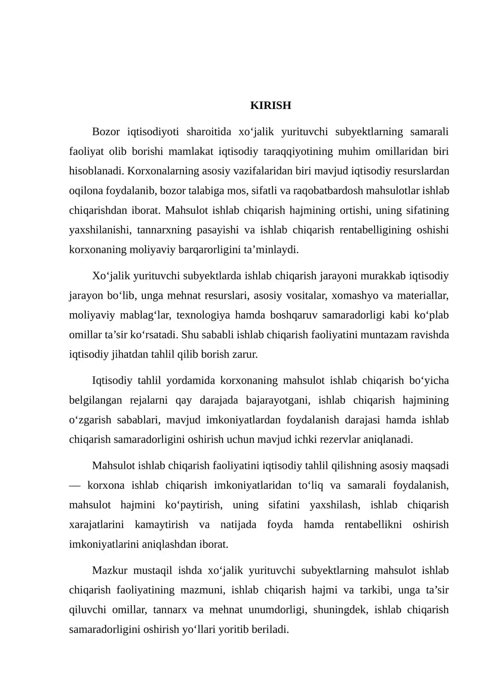 KORXONA FAOLIYATINING TANQIDIY IQTISODIY TADQIQOTI 2